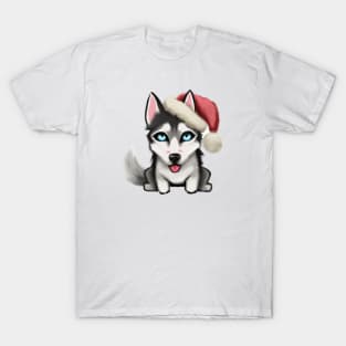 Cute Husky Drawing T-Shirt